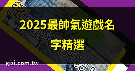 帥氣遊戲名字